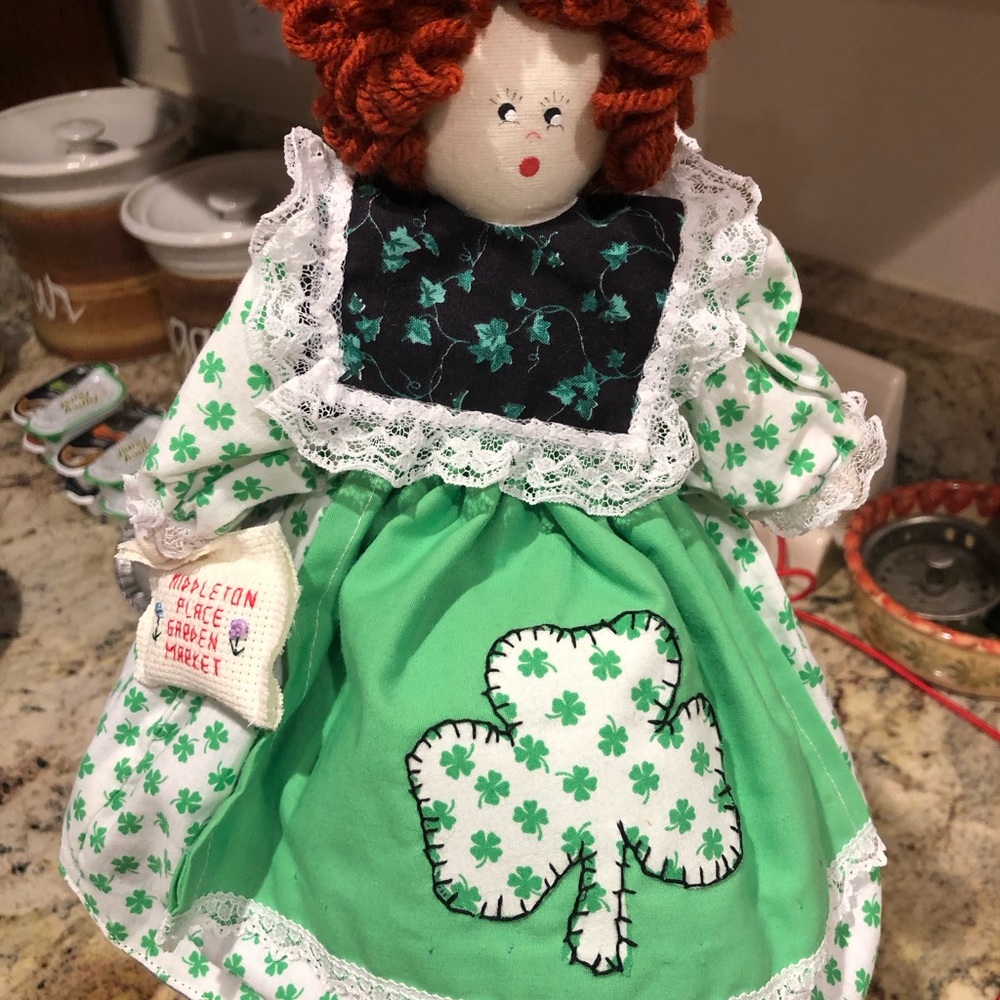 Hand crafted  topsy turvey St. Patrick’s and Plantation Doll